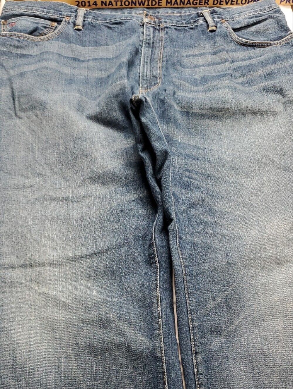 Vintage Y2K Polo Ralph Lauren Men's 44x32 Blue Straight Leg Denim Jeans PRL - Picture 8 of 15